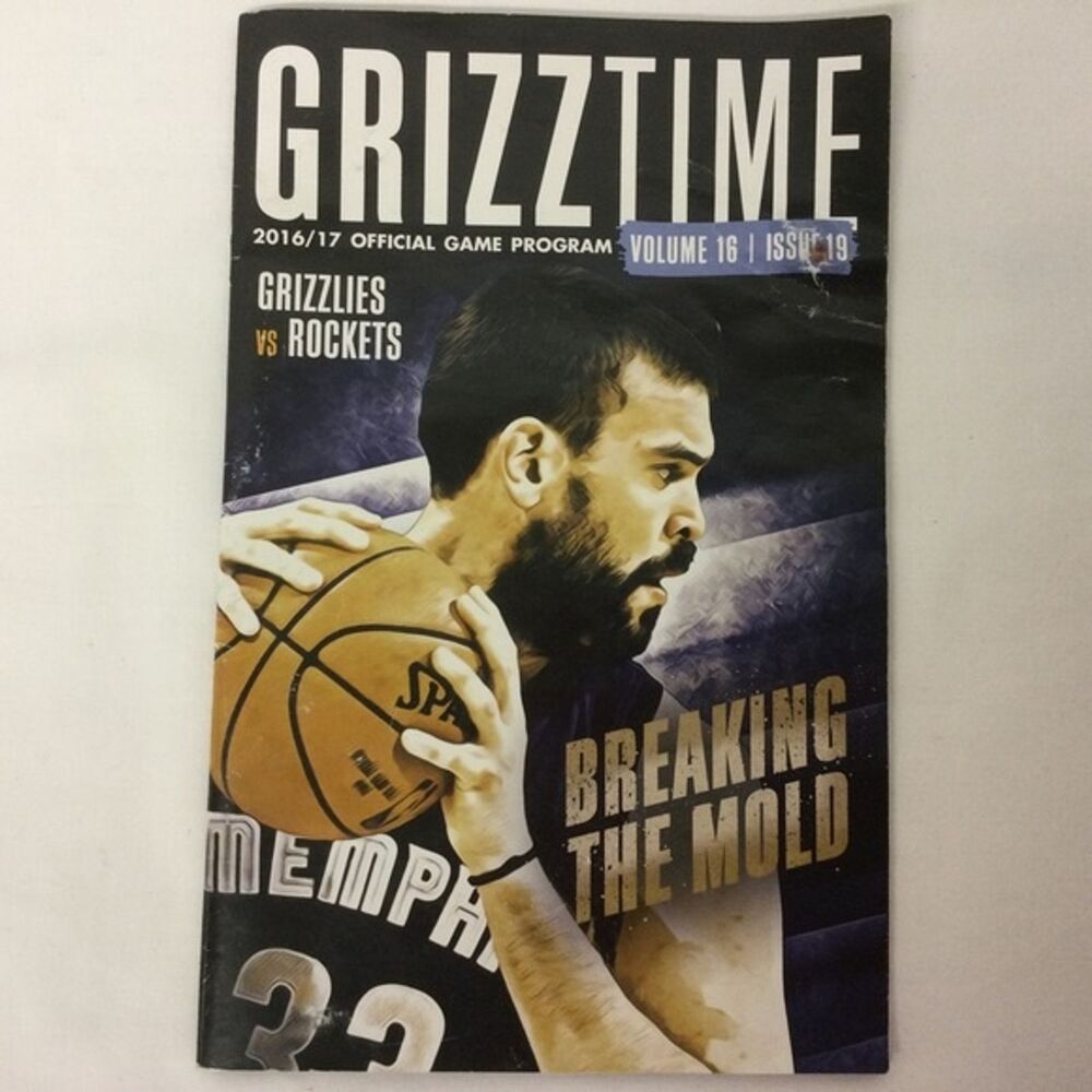 Memphis Grizzlies 2016-17 Official NBA Game Program – Marc Gasol – Collectible